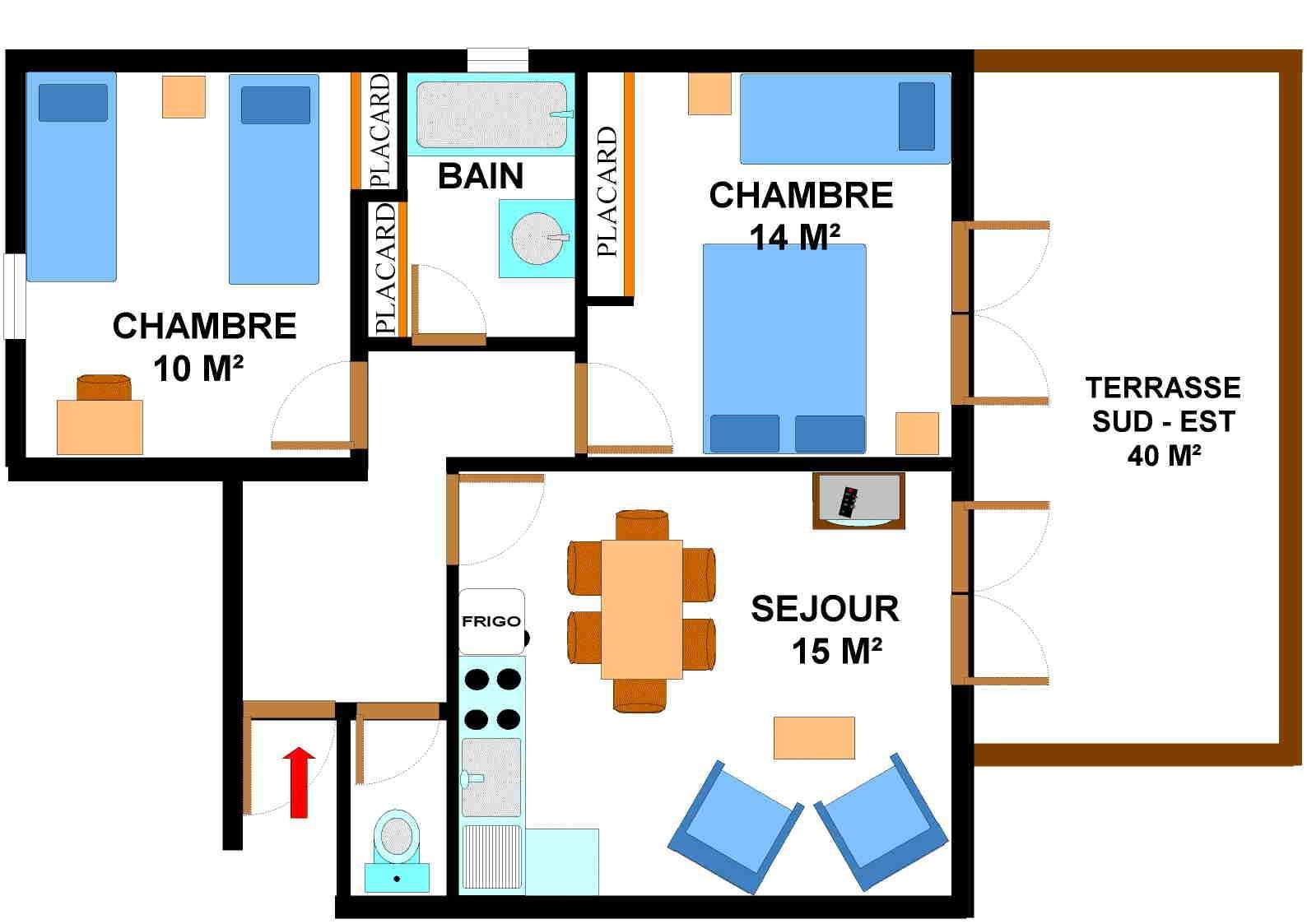 Plan du gîte La Grande Casse