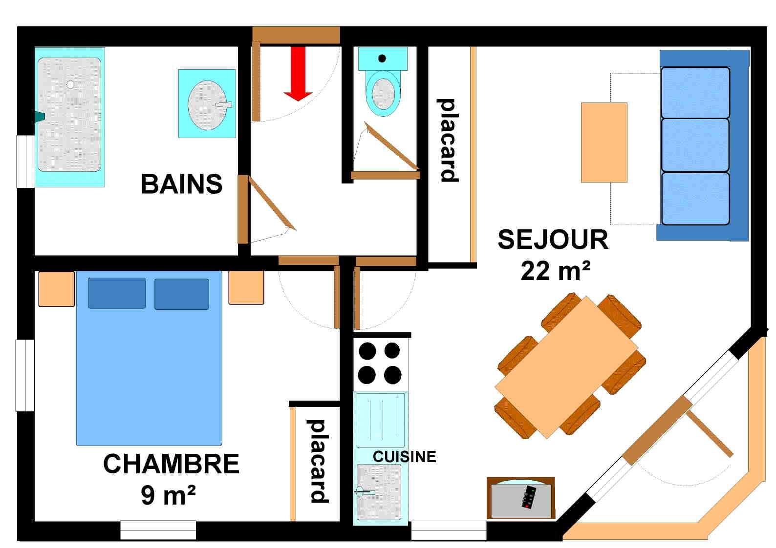 Plan du gîte La Parrachée